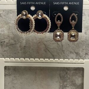 Saks Fifth Avenue Earrings Bundle of 2